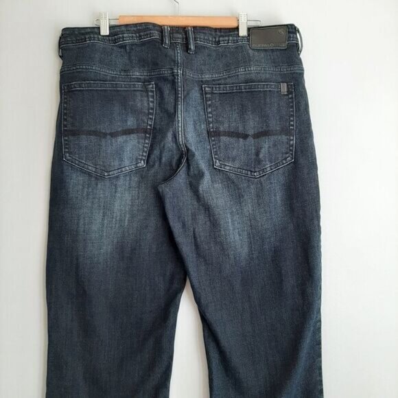 BUFFALO David Bitton Jack-X Slim Straight Stretch Dark Blue Jeans Men's Sz 38 - Picture 5 of 9